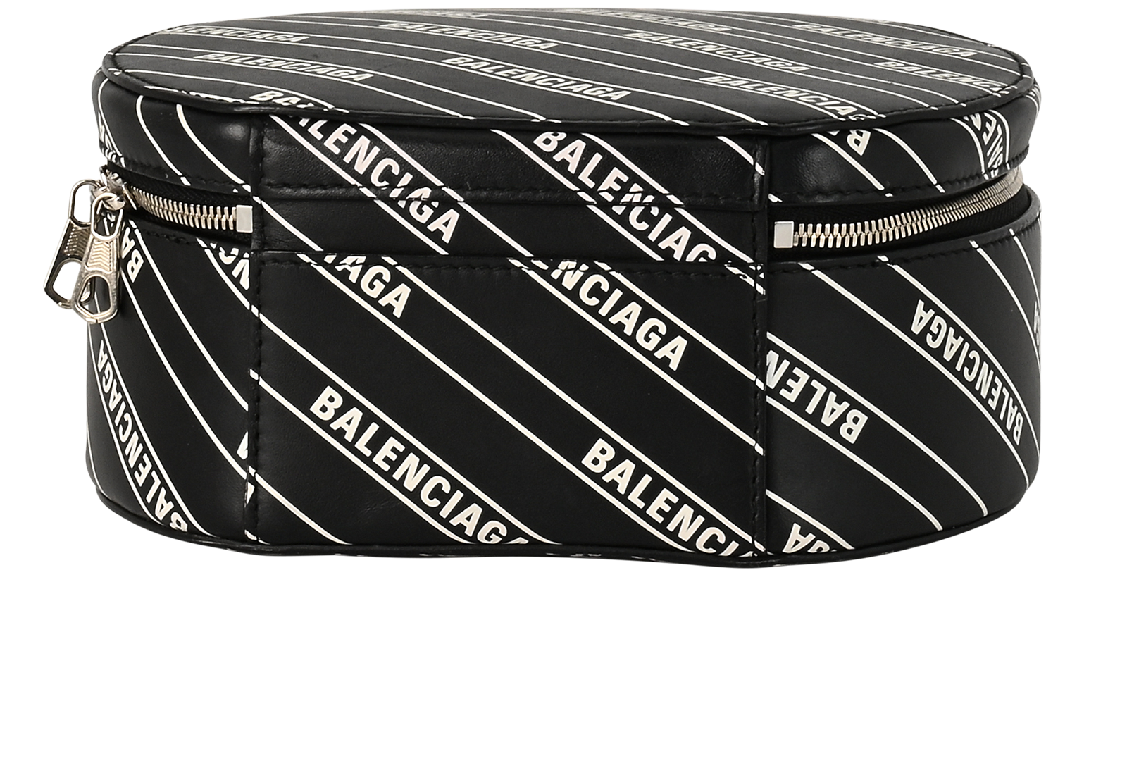 Logo Vanity Bag, &pound;395, Handbags, Black, Leather, Top view